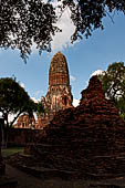 Ayutthaya, Thailand. Wat Phra Ram, The central prang (tower). 